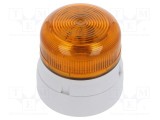 Semnalizator luminos cu LED, lumină flash albă, 230V AC, IP65, KLAXON SIGNALS Flashguard