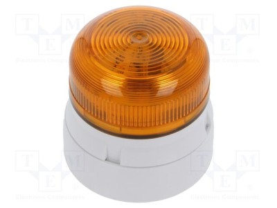 Semnalizator luminos cu LED, lumină flash albă, 230V AC, IP65, KLAXON SIGNALS Flashguard foto