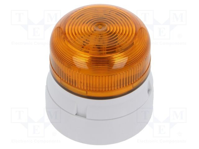 Semnalizator luminos cu LED, lumină flash albă, 230V AC, IP65, KLAXON SIGNALS Flashguard