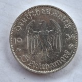 Germania Nazista 5 reichsmark 1934 D argint