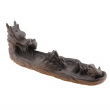 Suport din ceramica pentru ardere betisoare si conuri parfumate dragon 23cm ar9, Stonemania Bijou