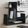 VidaXL Organizator de birou, negru, 49x20x52,5 cm, lemn prelucrat
