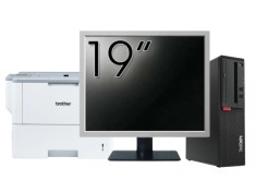 Pachet Calculator Second Hand Lenovo M710 SFF, Intel Core i5-6500 3.20GHz, 8GB DDR4, 256GB SSD + Monitor 19&amp;quot; &amp; Imprimanta Brother HL-L6300DW NewT