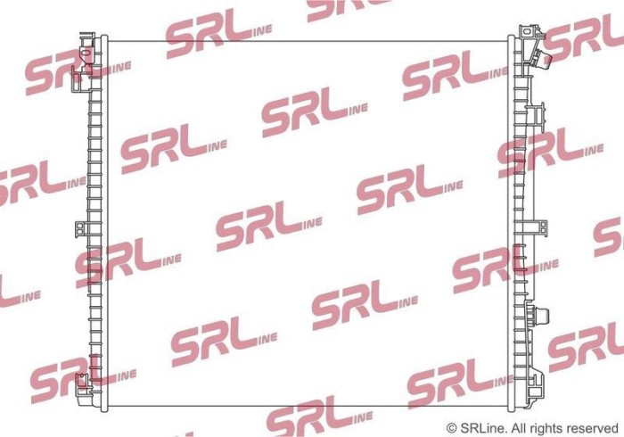 Radiator Bmw X3 G01, motor: 1.6 T, 2.0 T, 3.0 R6 T, radiator temperatura joasa; intrare/iesire conectare rapida, 615x545x26, SRLine, Aluminiu/
