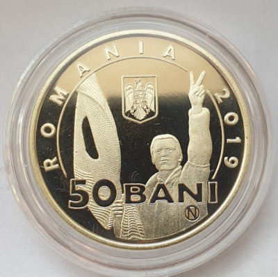 Moneda 50 bani 2019 Rom&amp;acirc;nia, proof, Revolutia foto