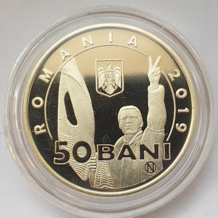 Moneda 50 bani 2019 Rom&acirc;nia, proof, Revolutia