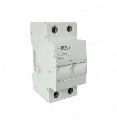 Soclu port fuzibil 10X38 DC1000V 2P 2 poli siguranta fuzibila cilindrica foto