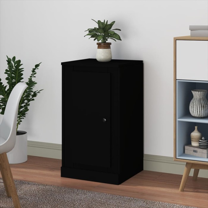 vidaXL Servantă, negru, 37,5x35,5x67,5 cm, lemn prelucrat 816202