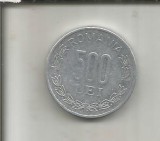 (No1) moneda- ROMANIA- 500 lei 1999