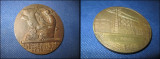 2067-Medalia veche Electric-Gaz France. Metal: bronz sau metal bronzuit.