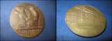 2067-I-Medalia veche Electricitate-Gaz France bronz diam. 5.5cm.