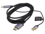 Adaptor DisplayPort la HDMI și USB A, 2m