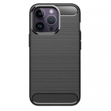 Cumpara ieftin Husa Cover Silicon Carbon pentru iPhone 14 Pro Negru