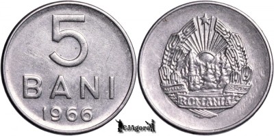 1966, 5 Bani - RSR - Romania foto