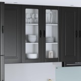 vidaXL Dulap suspendat de bucătărie Pe perete Negru 80 x 31 x 100 cm 885156