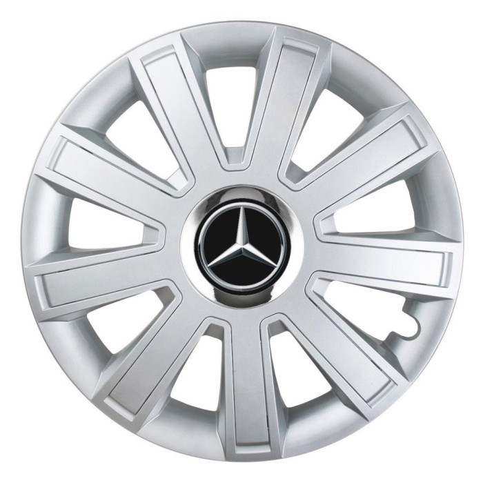 Set 4 Capace Roti, potrivite jantelor de R15, pentru Mercedes-Benz, model flash cromat