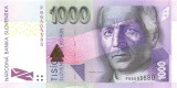 SLOVACIA █ bancnota █ 1000 Korun █ 2007 █ P-47b █ UNC █ necirculata