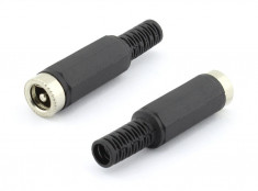 Conector DC, 2,1mm, mama, pe cablu - 121691 foto