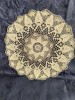 Mileu rotund vintage, alb, croșetat manual