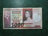 MADAGASCAR 5000 FRANCI 1974 VF+