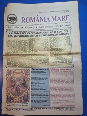 ziarul romania mare 8 aprilie 2005 - redactor sef corneliu vadim tudor foto
