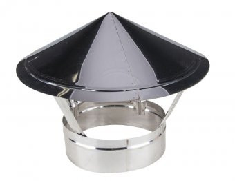 Capac terminal cos de fum din inox ,diametru 160 mm foto