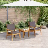 Set 2 Scaune Gradina Gossi Lemn Acacia, Perne Antracit, Exterior/Interior, 59.5x65.5x79 cm