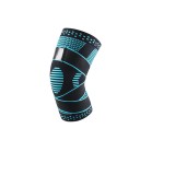 Cumpara ieftin Genunchiera sport Beister, XL, diametru picior 50, 59 cm, negru, albastru