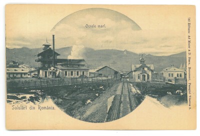 3065 - OCNELE-MARI, Valcea, Salt Mine, Litho - old postcard - used - 1903 foto