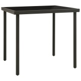 Gossi masa de exterior, antracit, 80x80x72 cm, sticla si otel