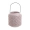 Felinar ceramic cu maner Vintage-Pink