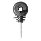 Izolator compact negru pentru gard electric, 87x37 mm, Mezofarm