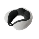 Perna de Voiaj Pentru Gat, din Bumbac, 4 Cocoase Pentru Confort, Accesoriu de Voiaj, Birou, Masina, Sistem Prindere Capse, Negru