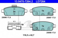 Set placute frana,frana disc CHEVROLET TRAX (2012 - 2016) ATE 13.0470-7264.2 foto