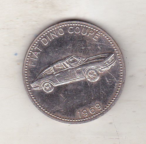 bnk jt Automobile - Fiat Dino Coupe 1969 - jeton Shell