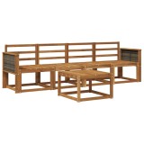 vidaXL Set de canapele de exterior 4 pcs natural Lemn Solid de Acacia 3384965
