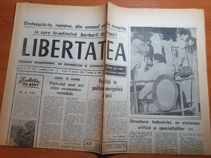 ziarul libertatea 9 martie 1990