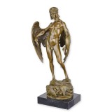 Icar-statueta din bronz cu un soclu marmura BX-69