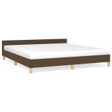 Cumpara ieftin Cadru de pat fara saltea, maro inchis, 180x200 cm, textil