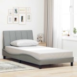 VidaXL Cadru de pat fără saltea, gri deschis, 100x200 cm, textil 3310370
