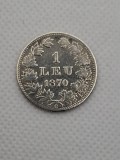 1 leu 1870 - stare foarte buna, prezinta urme de agatare conform foto