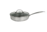 Cumpara ieftin Tigaie inalta Zilan ZLN9679 cu capac tri-ply, inox, antiaderent, protectie la zgarieturi, usor de spalat, 26 cm ,3.2L