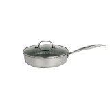 Tigaie inalta Zilan ZLN9679 cu capac tri-ply, inox, antiaderent, protectie la zgarieturi, usor de spalat, 26 cm ,3.2L