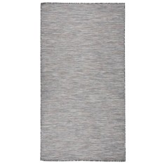 vidaXL Covor de exterior, maro şi albastru, 80x150 cm, țesătură plată
