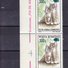 ROMANIA 2001 LP 1564 PUI DE ANIMALE 94 SUPRATIPAR MOUSE PERECHE MNH