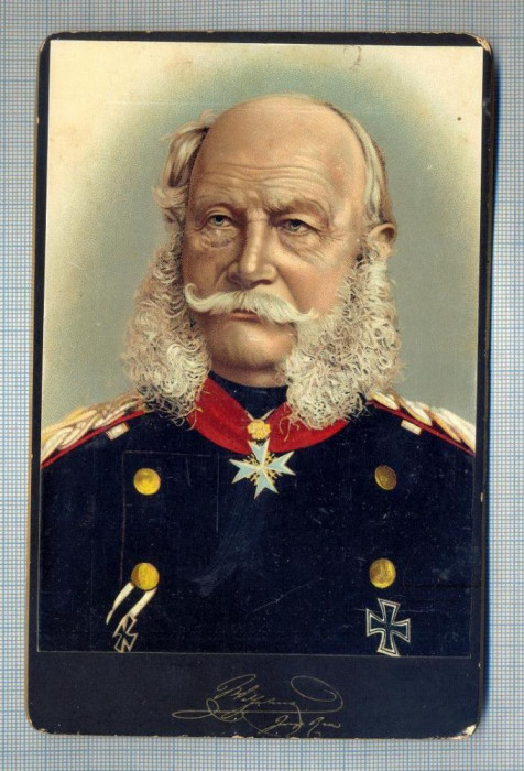 W117 FOTO CABINET-IMPARATUL WILHELM I AL GERMANIEI-INTRE 1871-1888- NASCUT 1797