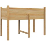 Outsunny Pat de Gradina Inaltat din Lemn 115x55x80cm cu Orificii de Scurgere pentru Legume Flori | Aosom Romania