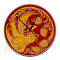 Ceas Feng Shui de perete pentru prosperitate si virtute cu Pasarea Phoenix