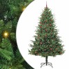 VidaXL Brad de Crăciun artificial pre-luminat cu set de bile Verde 3395357