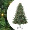 vidaXL Brad de Crăciun artificial pre-luminat cu set de bile Verde 3395357